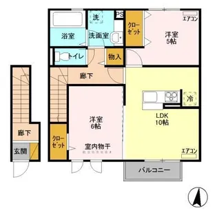 ロマージュNARITAII【2階】の間取り