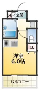 1Rの間取り画像
