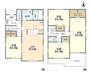 東京都八王子市大楽寺町【一戸建】の間取り