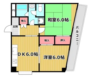 ホープパレス新塚本【2階】の間取り