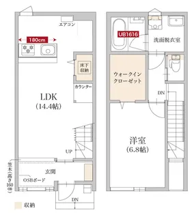 1LDKの間取り画像