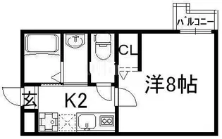 アークリード五条堀川【2階】の間取り
