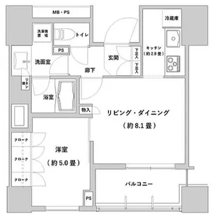 東京都豊島区東池袋3【マンション】の間取り