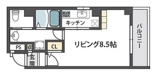 大阪府大阪市中央区島之内2【マンション】の間取り
