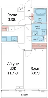 リブリ・三軒茶屋【1階】の間取り