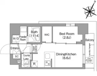 コンフォリア・リブ新中野SOUTH【3階】の間取り