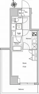 プレミアムキューブG東新宿【4階】の間取り