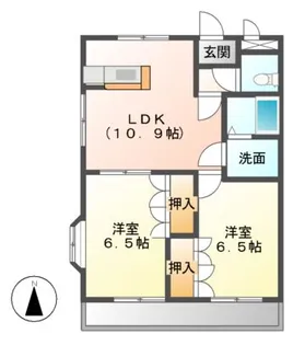 ラピュタ弐番館【2階】の間取り