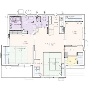 群馬県伊勢崎市戸谷塚町【一戸建】の間取り