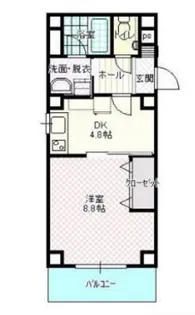 1DKの間取り画像