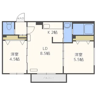北海道札幌市中央区南八条西16【マンション】の間取り