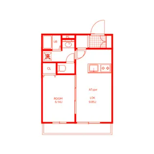 1LDKの間取り画像