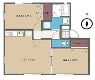 カトルカーサ【1階】の間取り