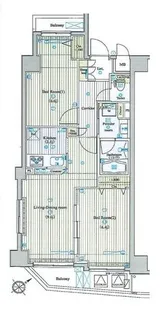 ジーコンフォートウエスト新横浜【8階】の間取り