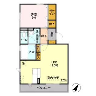 新潟県新潟市西区内野町【アパート】の間取り