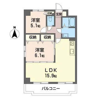 カノン梓【5階】の間取り