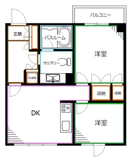 ベルエアー【1階】の間取り