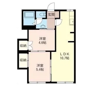 第二石井ハイツ【1階】の間取り