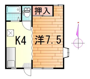 アミューズ71【1階】の間取り