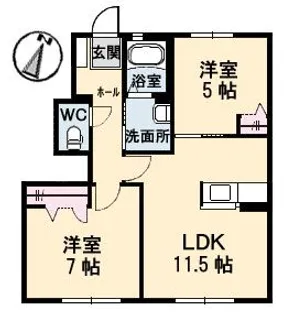 グランプラス【1階】の間取り