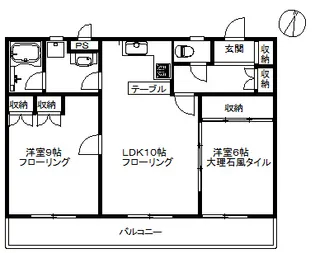 ヴィラベール洗足池【3階】の間取り