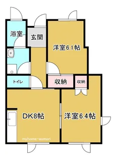 ウーノ・ドゥーエ【1階】の間取り