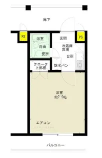 清水学生会館A館【2階】の間取り