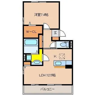 シャトルJuJu【1階】の間取り