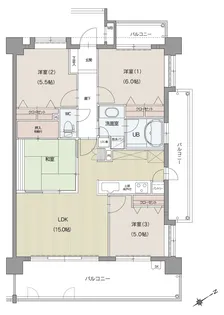 エイリックスタイルウィズ松島【8階】の間取り