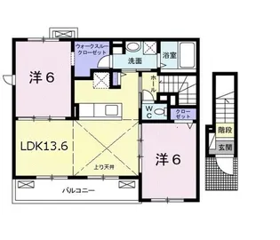 神奈川県厚木市愛名【アパート】の間取り