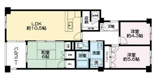八尾南ハウス【3階】の間取り