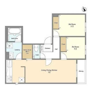 Amis学芸大学【1階】の間取り