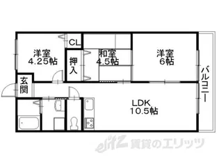 彦根ガーデンハイツ【4階】の間取り