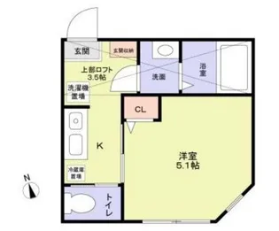 ScrubLagoon栗谷3丁目新築アパート【2階】の間取り