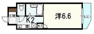 スカイハイツ中央【2階】の間取り