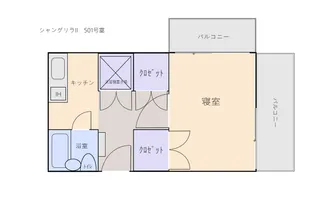シャングリラII【5階】の間取り