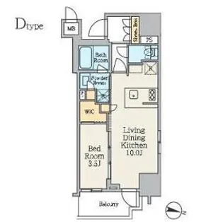 クレストコート池上【5階】の間取り