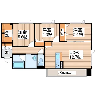 紫翠oonoda【4階】の間取り