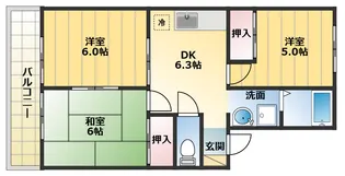 リバーサイド清川【2階】の間取り