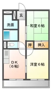 峯ハイツ【2階】の間取り