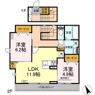 (仮称)ディールーム保土ヶ谷区上星川【2階】の間取り