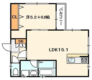 プレミアム長尾西町【2階】の間取り