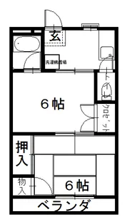 マンションテラセ【2階】の間取り