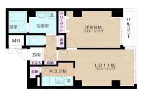 ハイム佐竹【9階】の間取り