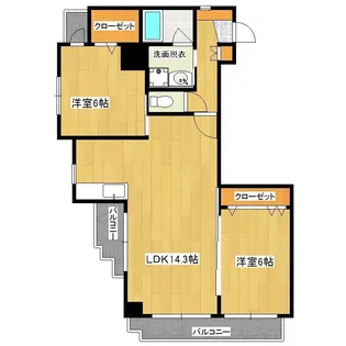 シーサイドパレス南林寺【10階】の間取り