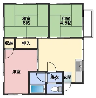 コーポ小出II【1階】の間取り
