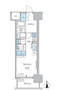 ヒヴィ・カーサ名駅西【8階】の間取り