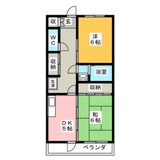ドミールヤマザキ【1階】の間取り