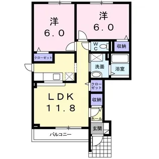 Leaf PlazaII【1階】の間取り