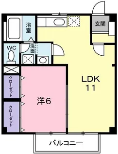 サンハイツ北野【1階】の間取り